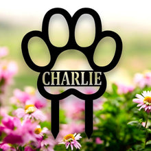 Load image into Gallery viewer, Custom Metal Dog Memorial Cross Stake - Personalized Pet Tribute, Garden Décor, Remembrance, Dog Loss Sympathy Gift, Beautiful Memorial Sign