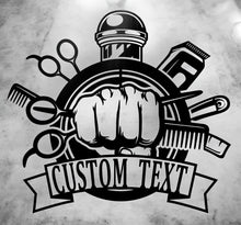 Load image into Gallery viewer, Barber Shop Sign, Personalized Barber Sign, Custom hairstylist Sign, Metal Hairdresser Décor, Barbershop Open Sign, Gift for Barber