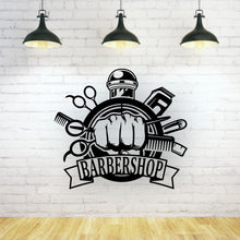 Load image into Gallery viewer, Barber Shop Sign, Personalized Barber Sign, Custom hairstylist Sign, Metal Hairdresser Décor, Barbershop Open Sign, Gift for Barber