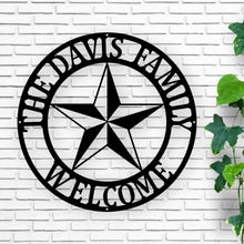 Load image into Gallery viewer, Texas Star Wall Decor, Rustic Metal Star Decoration, Western Home Decor, Farmhouse Style Texas Star, Texas Star, Wall Art & Accent