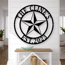 Load image into Gallery viewer, Texas Star Wall Decor, Rustic Metal Star Decoration, Western Home Decor, Farmhouse Style Texas Star, Texas Star, Wall Art & Accent