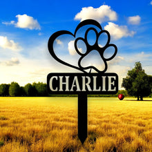 Load image into Gallery viewer, Custom Metal Dog Memorial Cross Stake - Personalized Pet Tribute, Garden Décor, Remembrance, Dog Loss Sympathy Gift, Beautiful Memorial Sign