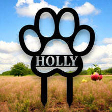 Load image into Gallery viewer, Custom Metal Dog Memorial Cross Stake - Personalized Pet Tribute, Garden Décor, Remembrance, Dog Loss Sympathy Gift, Beautiful Memorial Sign