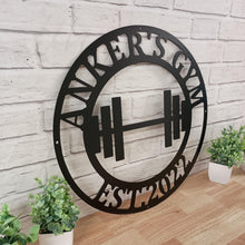 Load image into Gallery viewer, Gym Sign | Personalized Home Gym Sign | Custom Metal Gym Sign | Home Gym Sign | Cross Fit Sign