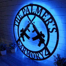 Load image into Gallery viewer, Personalized Gun Metal Sign - Gun Metal Sign - Gun Owner Gift - Armory Décor - 2nd Amendment - Army Gift - Veteran Gift - AR-15 - Gun Gift