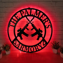 Load image into Gallery viewer, Personalized Gun Metal Sign - Gun Metal Sign - Gun Owner Gift - Armory Décor - 2nd Amendment - Army Gift - Veteran Gift - AR-15 - Gun Gift