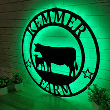 Load image into Gallery viewer, cow calf Metal Sign