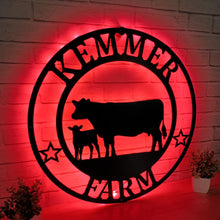 Load image into Gallery viewer, cow calf Metal Sign