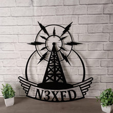 Load image into Gallery viewer, Ham Radio Gifts | Unique Metal Décor, Personalized Ham Radio Call Sign, Great Gift for Ham Operators & Enthusiasts, Customizable Design