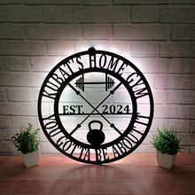 Load image into Gallery viewer, Gym Sign | Personalized Home Gym Sign | Custom Metal Gym Sign | Home Gym Sign | Cross Fit Sign