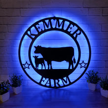 Load image into Gallery viewer, cow calf Metal Sign