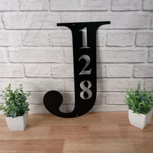 Load image into Gallery viewer, Monogram Address Sign, Address Sign, Outdoor Sign Address Plaque Wall Mount Hanging