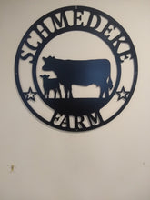 Load image into Gallery viewer, cow calf Metal Sign