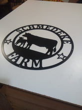 Load image into Gallery viewer, cow calf Metal Sign
