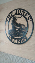Load and play video in Gallery viewer, Train Metal Sign - Metal Wall Decor, Custom Metal Name Sign, Custom Train Sign,Railroad Sign, Railway Sign, Train Room, Train Decor