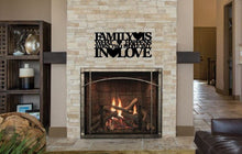 Load image into Gallery viewer, Family what happens when two people fall in love, metal monogram, metal wall decor, metal quote, Housewarming Gift, Christmas gift
