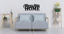 Load image into Gallery viewer, Bless our home, metal monogram, metal wall decor, metal quote, Housewarming Gift,Christmas gift