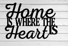 Load image into Gallery viewer, Home is where the heart is, Metal Sayings Wall Art, Housewarming Gift, Christmas gift, personalized metal sign, laser cut, metal wall decor