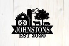 Load image into Gallery viewer, Personalized Farm Metal Sign Farm Sign Personalized Farmhouse Sign Custom Farm Decor Custom Farmhouse Decor Metal Farm Sign Farm House Decor