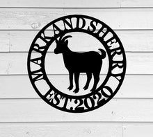 Load image into Gallery viewer, custom metal goat sign