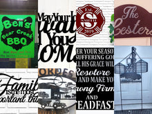 Load image into Gallery viewer, Custom Metal Sign, House Sign, Custom Metal Words, Steel Lettering, Wall Sign, Shop Sign, Vintage Industrial Style, Rustic Lettering