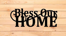 Load image into Gallery viewer, Bless our home, metal monogram, metal wall decor, metal quote, Housewarming Gift,Christmas gift