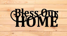 Load image into Gallery viewer, Bless our home, metal monogram, metal wall decor, metal quote, Housewarming Gift,Christmas gift