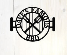 Load image into Gallery viewer, Personalized BBQ Sign, Grilling Gifts Signs Personalized Sign for Man Cave, Metal Sign for Kitchen, BBQ Grill Sign, Fathers Day Gift for Dad