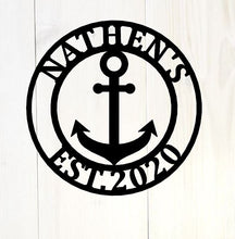 Load image into Gallery viewer, Monogram Anchor Sign