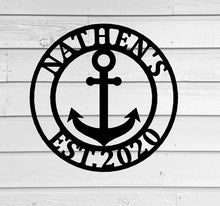 Load image into Gallery viewer, Monogram Anchor Sign