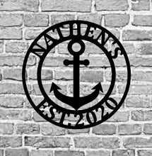 Load image into Gallery viewer, Monogram Anchor Sign