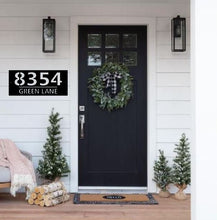 Load image into Gallery viewer, Address Sign, Metal Address Sign, Address Plaque, Metal Address Plaque, Number Sign, Outdoor Sign, House Number Sign, House Sign