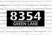 Load image into Gallery viewer, Address Sign, Metal Address Sign, Address Plaque, Metal Address Plaque, Number Sign, Outdoor Sign, House Number Sign, House Sign