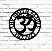 Load image into Gallery viewer, Yoga Wall Art, Aum Sign, Buddha Wall Art, Charm, Om Metal Wall Art, Metal Wall Sign, Metal Wall Decor, Metal Wall Art, Housewarming Gift