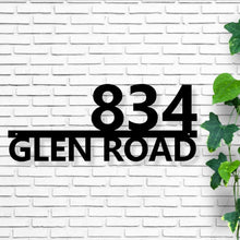 Load image into Gallery viewer, Address Sign, Metal Address Sign, Address Plaque, Metal Address Plaque, Number Sign, Outdoor Sign, House Number Sign, House Sign