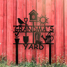 Load image into Gallery viewer, Personalized Metal Gardening sign, custom yard sign, garden decoration, Mother’s Day, Garden Sign, custom garden gift, Metal Greenhouse Sign