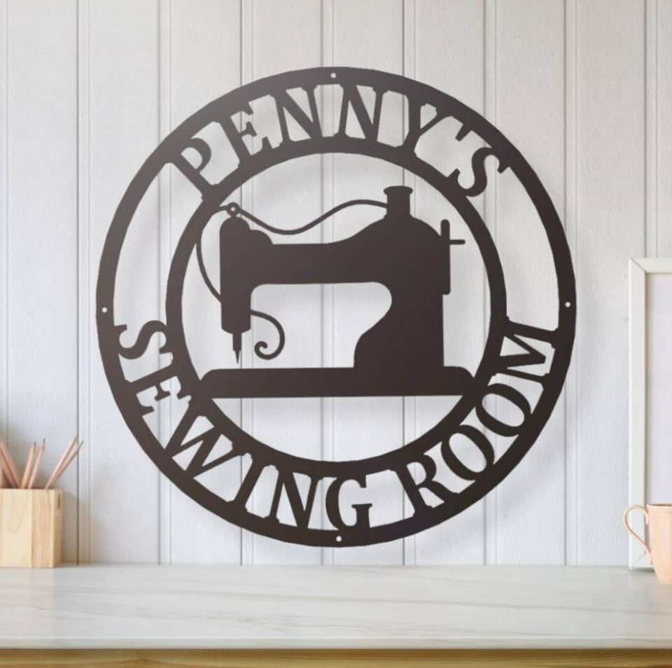 Personalized Metal Sewing Signs | Cline Design Creations