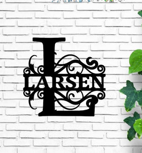 Personalized Metal Monogram Sign. Wedding Gift. Family Name Sign. Outdoor Name Sign. Anniversary. Last Name Sign. Metal Sign. Front Door.