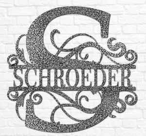 Personalized Metal Monogram Sign. Wedding Gift. Family Name Sign. Outdoor Name Sign. Anniversary. Last Name Sign. Metal Sign. Front Door.
