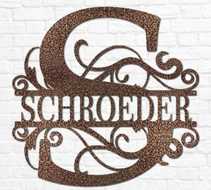 Personalized Metal Monogram Sign. Wedding Gift. Family Name Sign. Outdoor Name Sign. Anniversary. Last Name Sign. Metal Sign. Front Door.