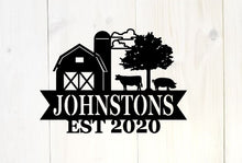 Load image into Gallery viewer, Personalized Farm Metal Sign Farm Sign Personalized Farmhouse Sign Custom Farm Decor Custom Farmhouse Decor Metal Farm Sign Farm House Decor
