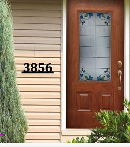 metal home address sign, metal number plate, metal letters