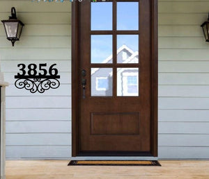 metal address sign, scroll address sign, metal letters wall plaque,