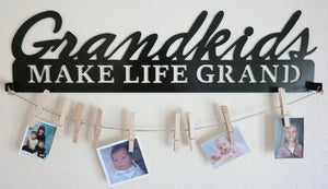 Grand kids make life grand, metal monogram, metal wall decor, metal quote, Housewarming Gift, Christmas gift, Mother's Day