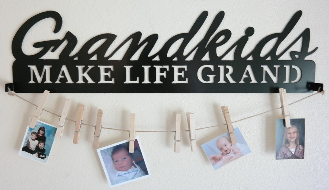 Grand kids make life grand, metal monogram, metal wall decor, metal quote, Housewarming Gift, Christmas gift, Mother's Day