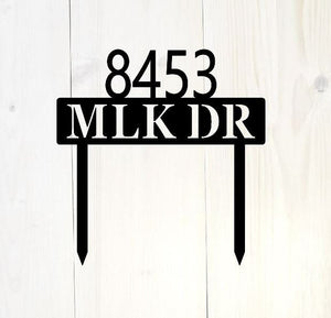 Lawn Address Monogram Metal Sign, Custom Address Sign, Address Sign, metal yard art, custom metal sign, metal letters, house warming gift
