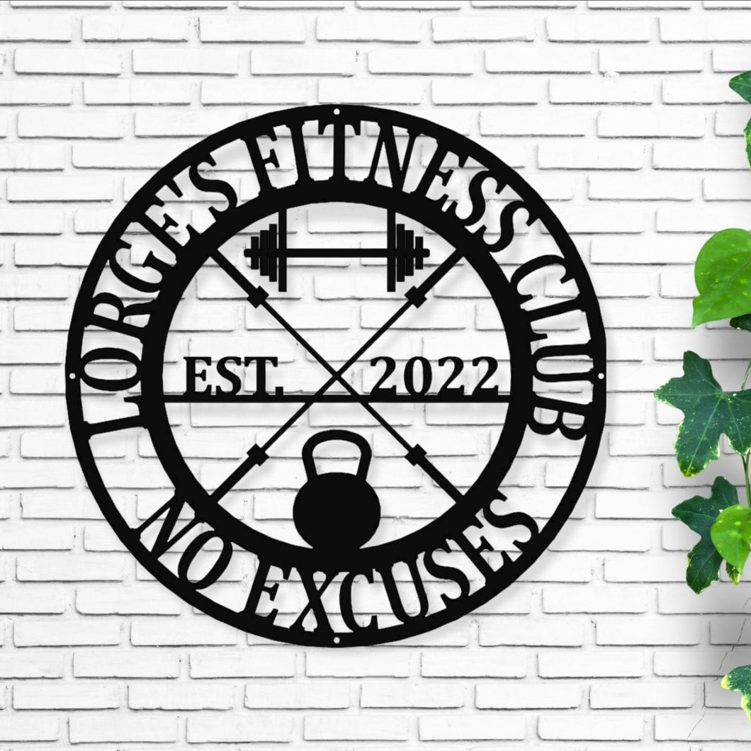 Gym Sign | Personalized Home Gym Sign | Custom Metal Gym Sign | Home Gym Sign | Cross Fit Sign
