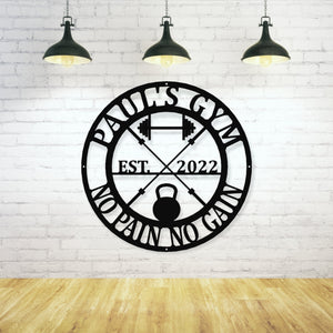 Gym Sign | Personalized Home Gym Sign | Custom Metal Gym Sign | Home Gym Sign | Cross Fit Sign