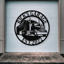 Load image into Gallery viewer, Big Rig, Trucker, 18 Wheeler, Diesel, metal sign, art, wall decor, trucking company, Customized Metal Trucker Sign, Truck Driver, Trucker
