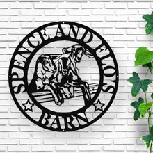Load image into Gallery viewer, custom metal goat sign, Livestock metal pen sign. Custom personalized Goat, Sheep, Pig, Steer, poultry, rabbit, or dairy. 4H FFa show award.
